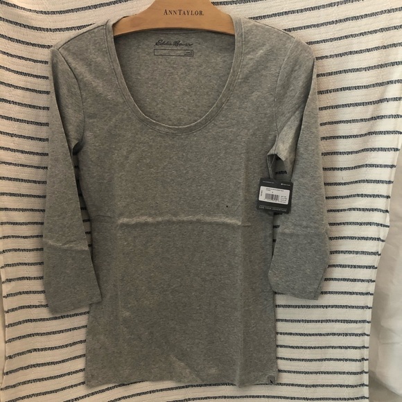 Eddie Bauer Tops - Eddie Bauer Favorite Scoop Neck 3/4 Tee